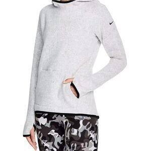 Nike Hypernatural Therma Hoodie Pullover Soft Heather Gray Womens XS 806981 063
